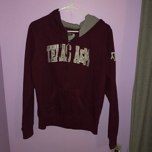 texas a&m zip up hoodie sweatshirt
